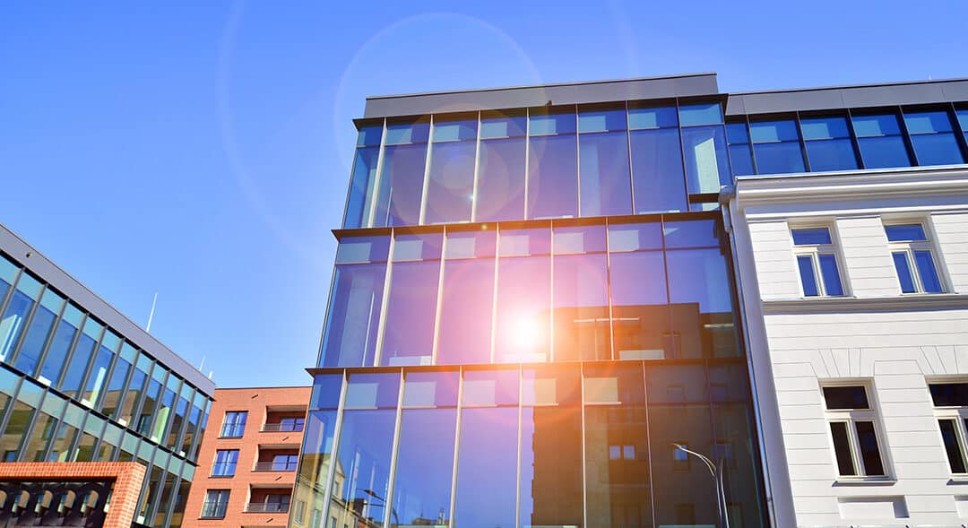 Facade of a modern office building